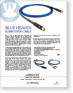 Nordost Blue Heaven Subwoofer Cable